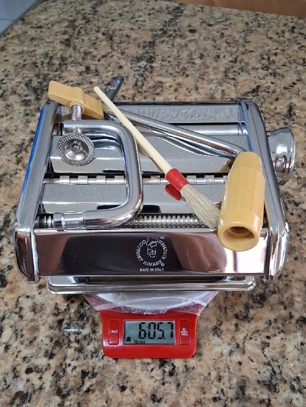 Himark Kitchen Gourmet Pasta Queen Noodle Making Machine. Crome Plated Steel.